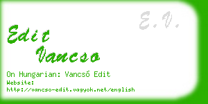 edit vancso business card